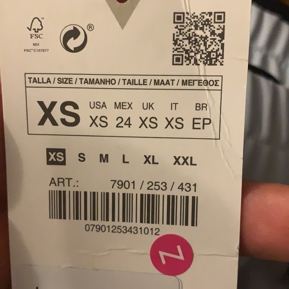 Zara blue trousers pants size XS pull up no zip - Picture 10 of 11